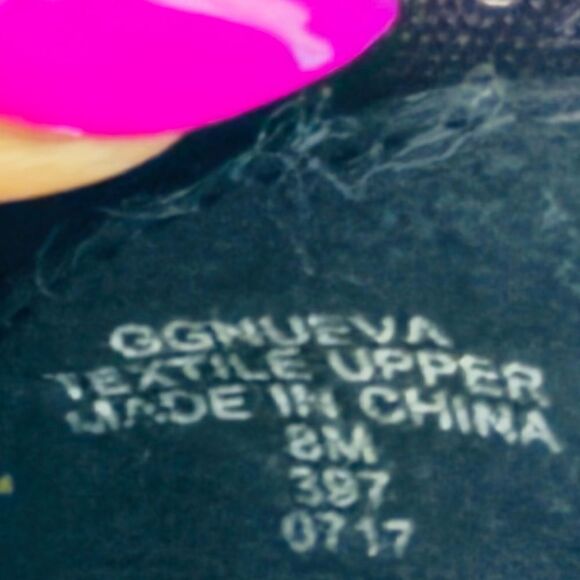 G By Guess Black Velvet 3 3/8" Heeled Studded Ankle Boots Size 8 - Picture 6 of 8